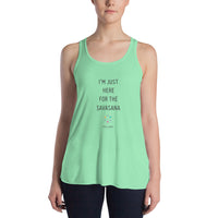 I'm just here for the savasana- Women's Flowy Racerback Tank